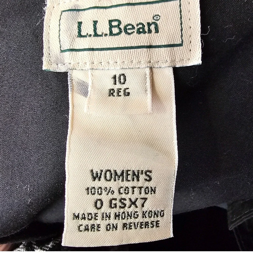 LL Bean Womens Navy Blue 100% Cotton Chino Pants Straight Leg Size 10 Reg GSX7 - Picture 3 of 7